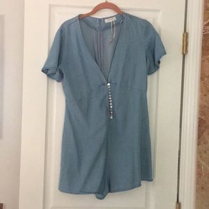 Zara denim romper